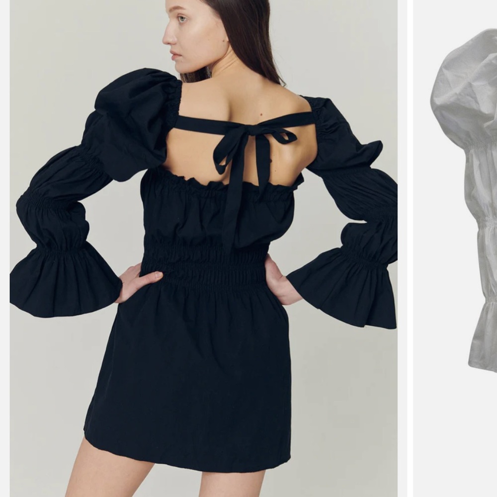 Storets baloon sleeve dress - black